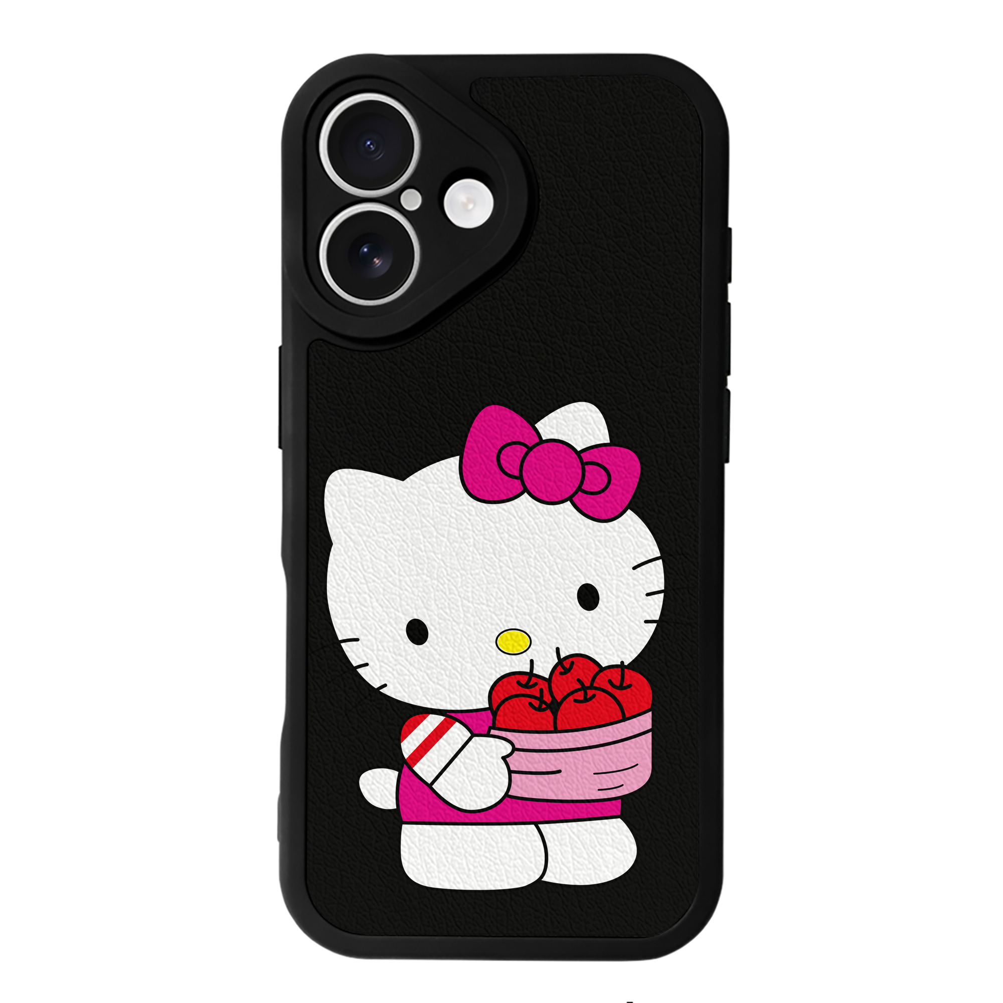 （画像用） Hello Kitty ハローキティ 【iPhone 16シリーズ対応】シリコンスマホケース（レザー調） 材質：シリコン